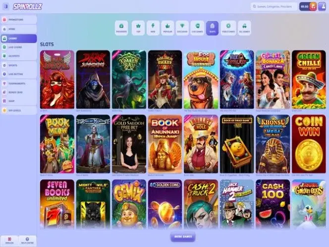 SpinReelz Casino screenshot