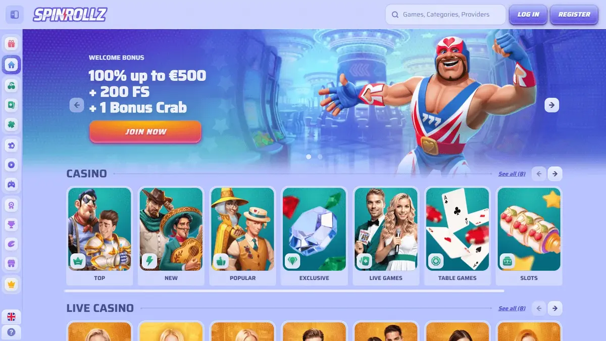 SpinReelz Casino screenshot